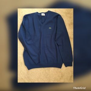Lacoste Mens Cashmere V-Neck Sweater. Size -6(L)